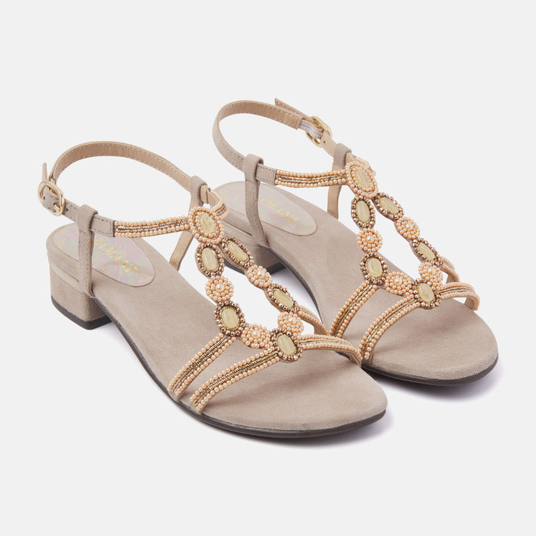 Lazamani Dames Slingback Sandalen 85.379 Biscuit | Lazamani