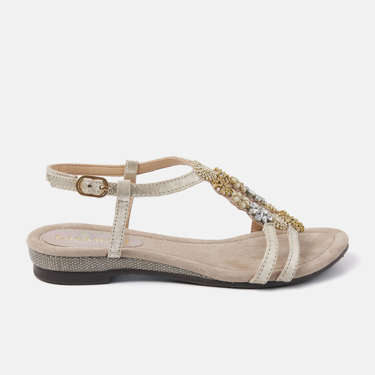 lazamani Dames Slingback Sandalen 85.547 Biscuit | Lazamani