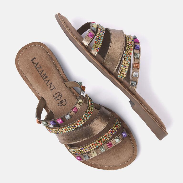 Lazamani Dames Slippers 75.403 Copper Combi | Lazamani