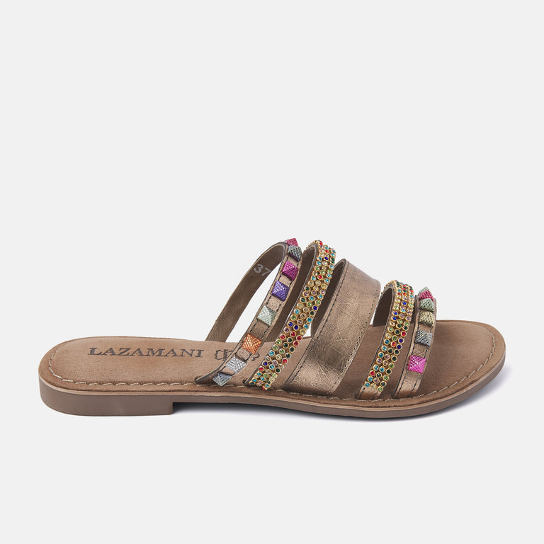 lazamani Dames Slippers 75.403 Copper Combi | Lazamani