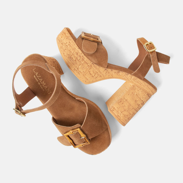 Lazamani Lazamani Abril Dames Sandalen Cognac | LA31251cuoio