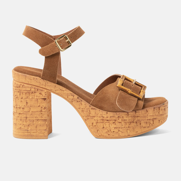 lazamani Lazamani Abril Dames Sandalen Cognac | LA31251cuoio