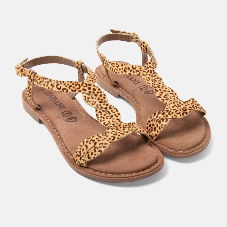 Lazamani Lazamani Aida Dames Sandalen Bruin | LA75029leopard