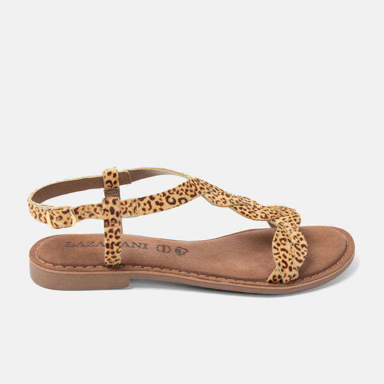 lazamani Lazamani Aida Dames Sandalen Bruin | LA75029leopard