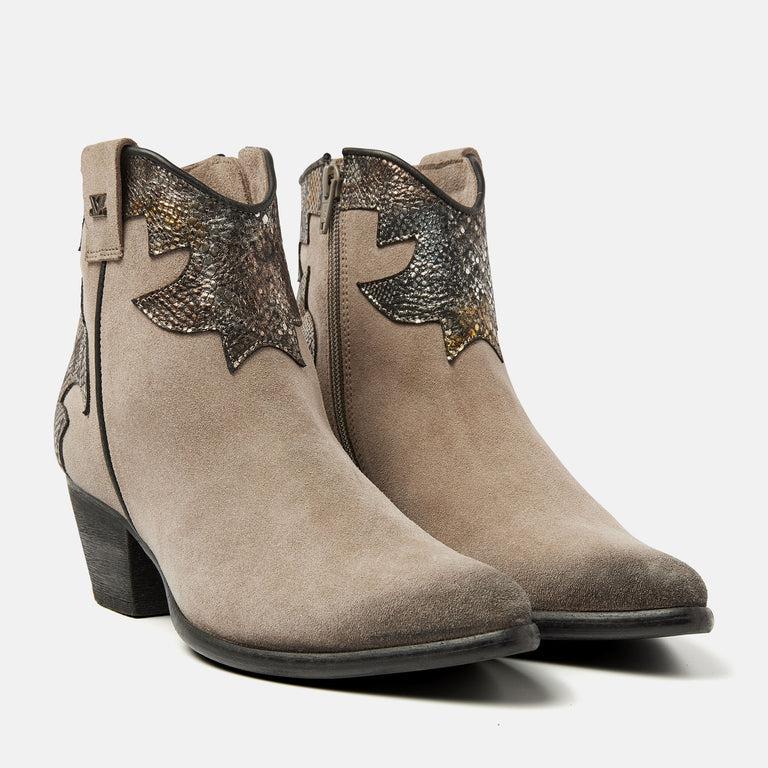 Lazamani Lazamani Arletta Dames Enkellaarsjes Fango | LA85692fango