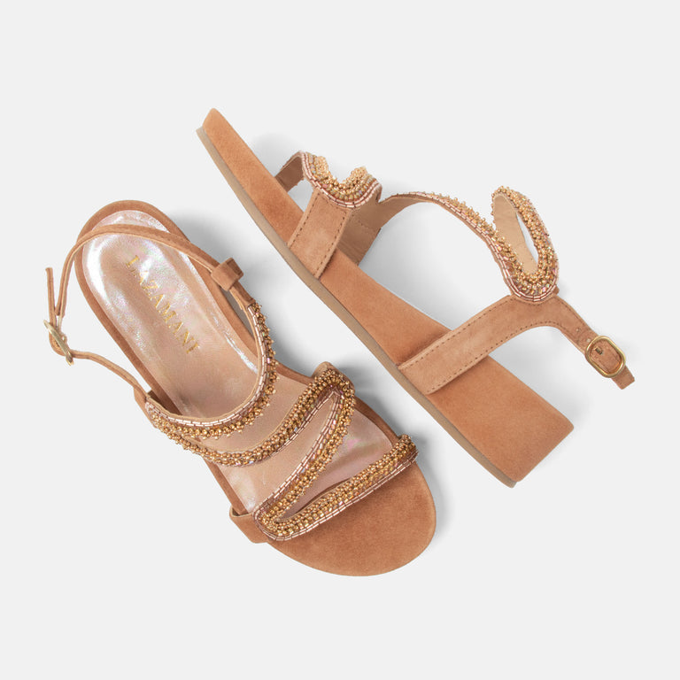 Lazamani Lazamani Aurelia Dames Sandalen Cognac | LA85702cognac