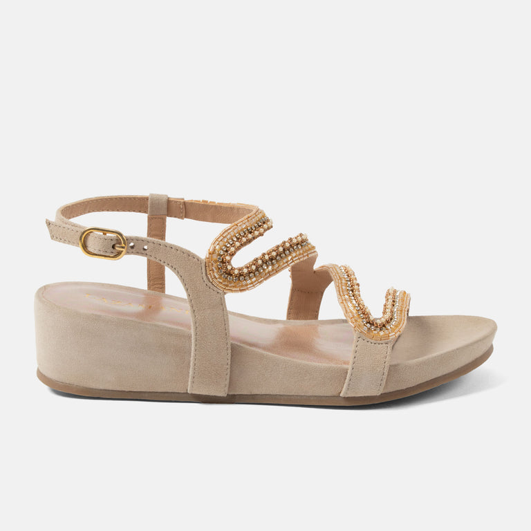 lazamani Lazamani Aurelia Dames Sandalen Taupe | LA85702biscuit