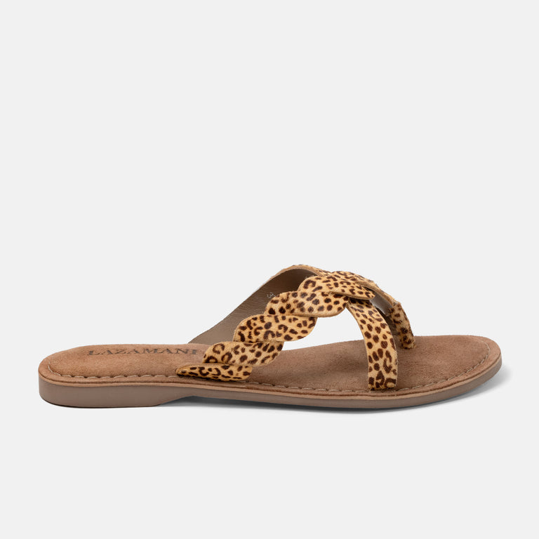 lazamani Lazamani Ava Dames Slippers Bruin | LA75283leopard