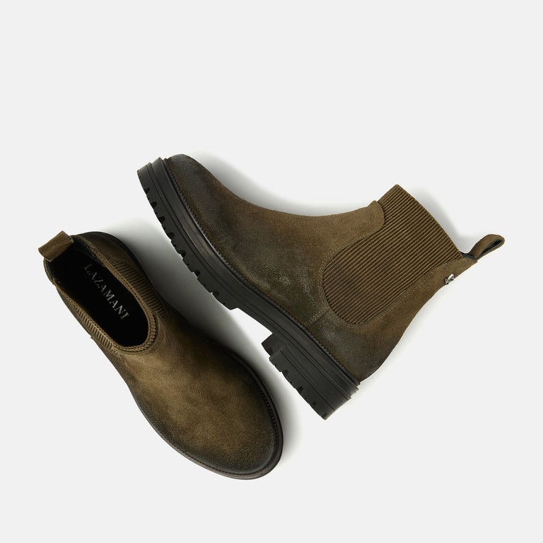 Lazamani Lazamani Beau Dames Chelsea Boots Groen | LA85611khaki
