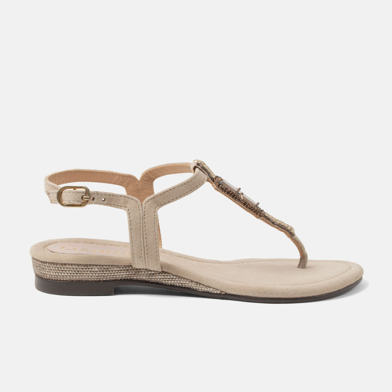 lazamani Lazamani Brienda Dames Sandalen Taupe | LA85701biscuit