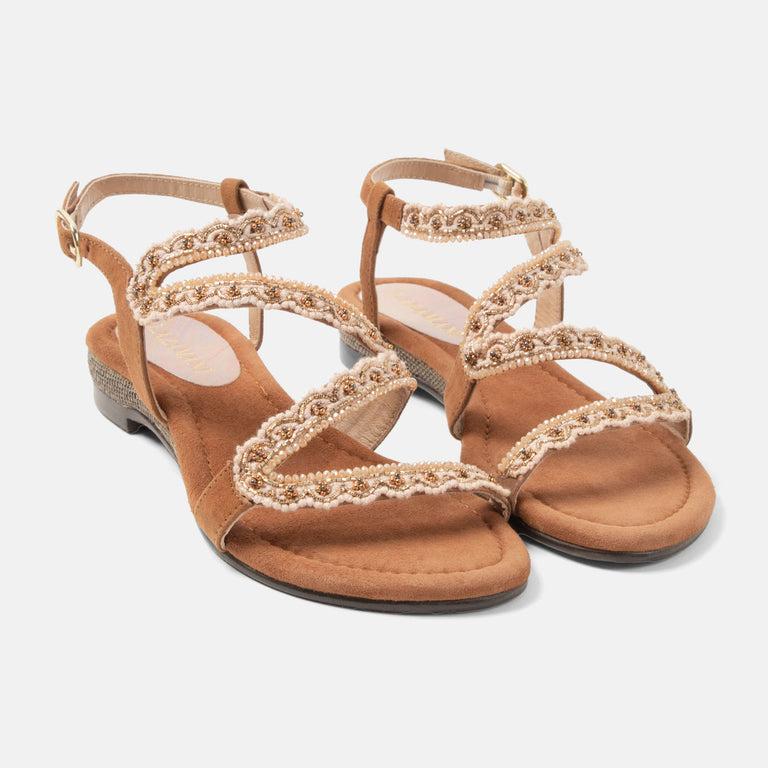 Lazamani Lazamani Camila Dames Sandalen Cognac | LA85700cognac