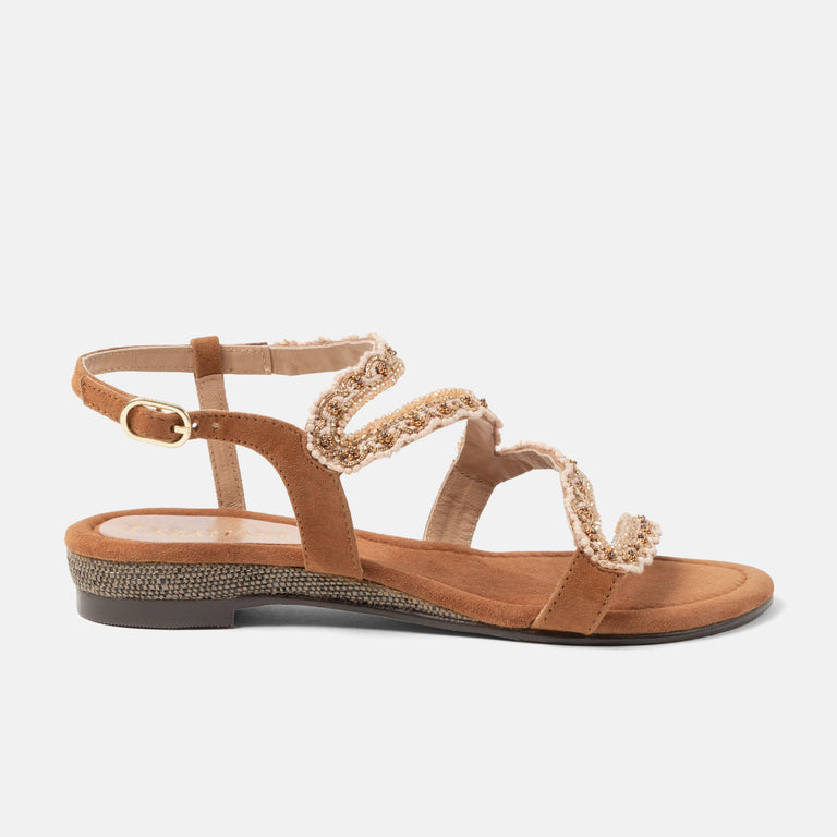lazamani Lazamani Camila Dames Sandalen Cognac | LA85700cognac