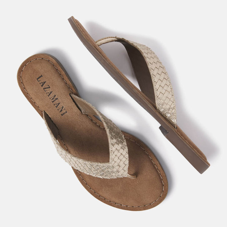 Lazamani Lazamani Cara Dames Slippers Goud | LA75806gold