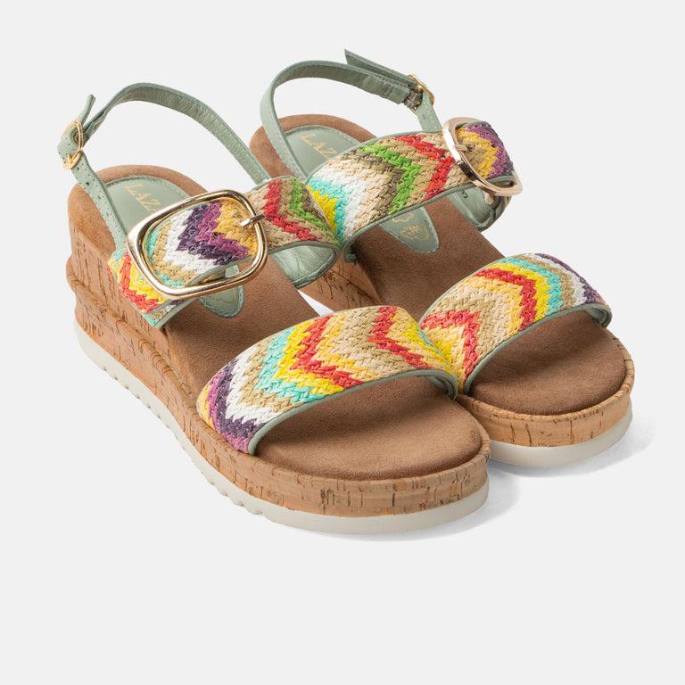 Lazamani Lazamani Carla Dames Sandalen Groen | LA75028green