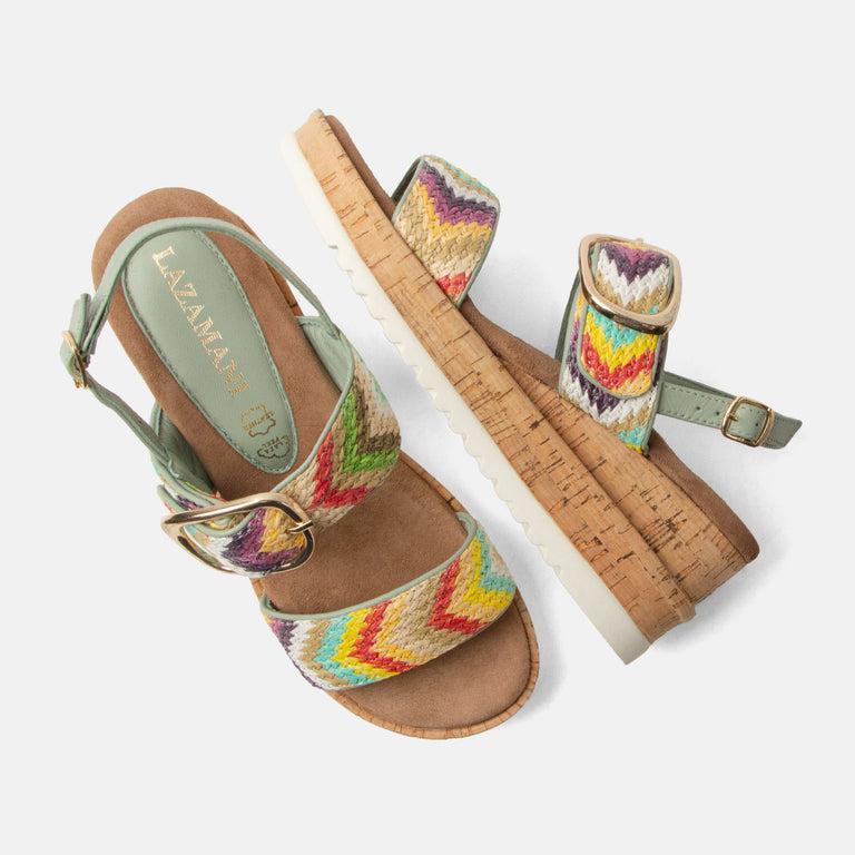 Lazamani Lazamani Carla Dames Sandalen Groen | LA75028green