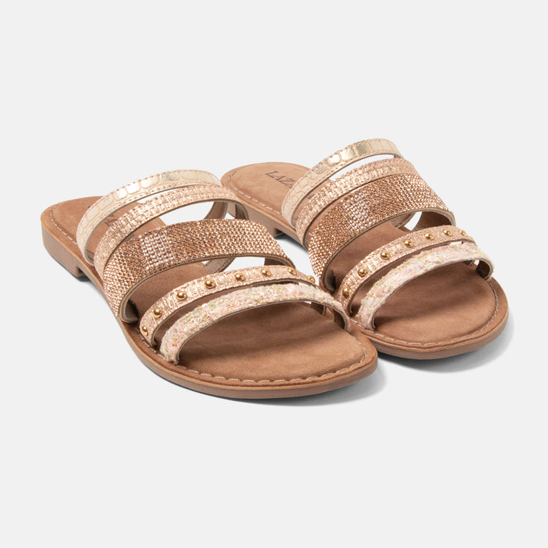 Lazamani Lazamani Caro Dames Slippers Roze | LA75030rose