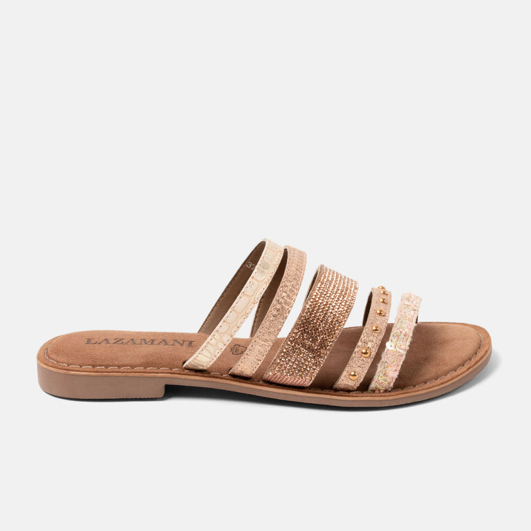 lazamani Lazamani Caro Dames Slippers Roze | LA75030rose