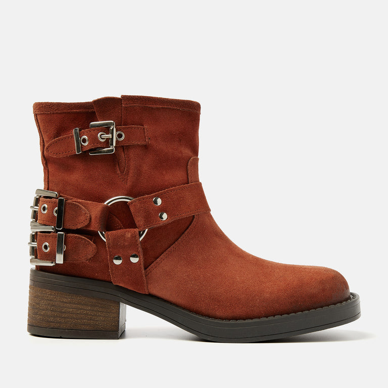 lazamani Lazamani Coco Dames Biker Boots Rood | LA55108rust