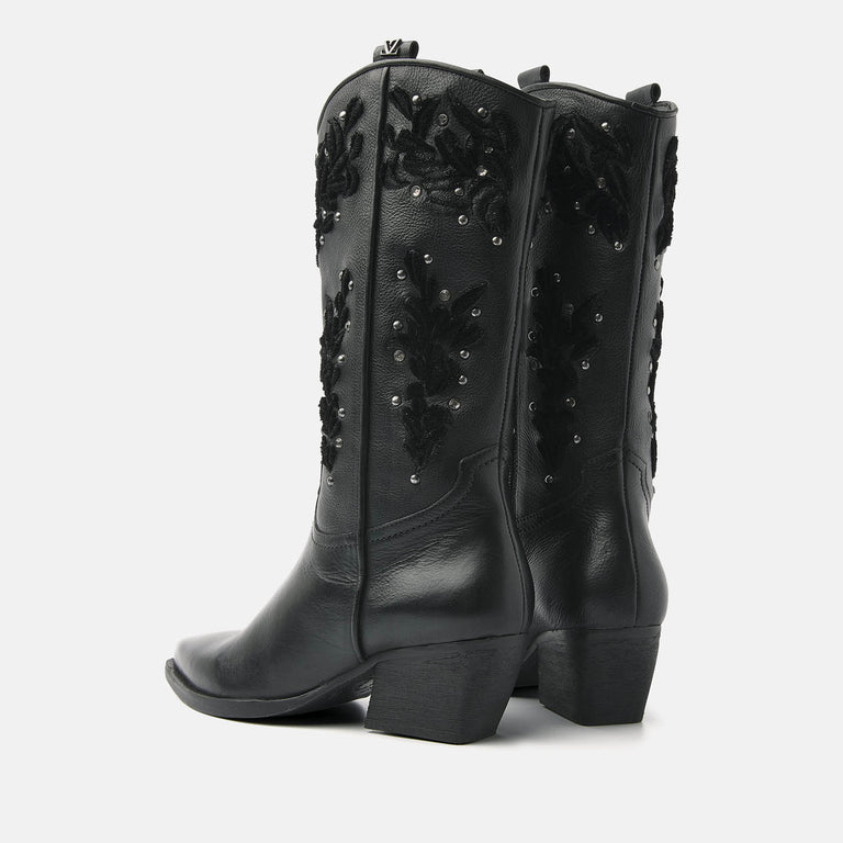 Lazamani Dames Cowboylaarzen 85.616 Black | Lazamani