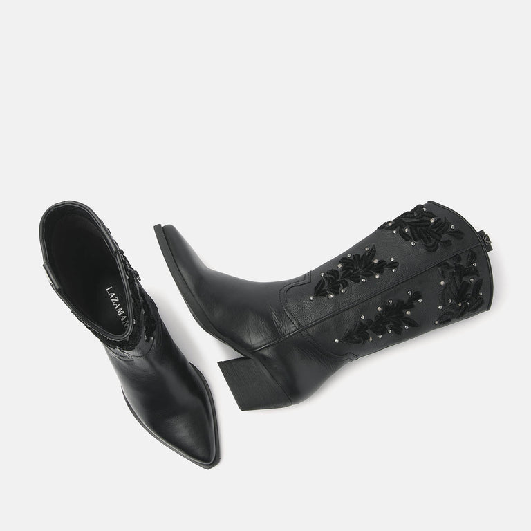 Lazamani Dames Cowboylaarzen 85.616 Black | Lazamani