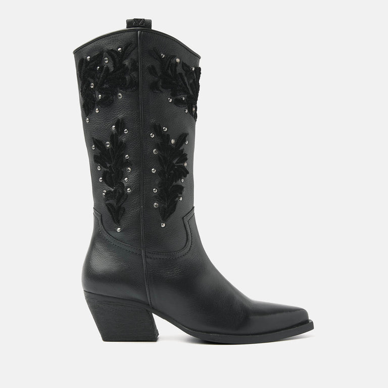 lazamani Dames Cowboylaarzen 85.616 Black | Lazamani