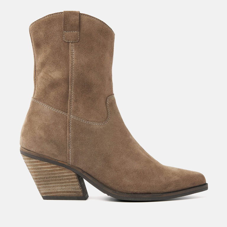 lazamani Dames Enkellaarsjes 53.596 Taupe | Lazamani