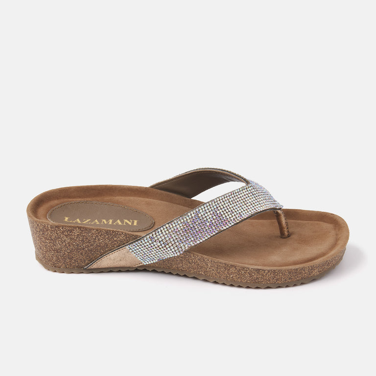 lazamani Dames Sleehak Slippers 75.809 Rainbow
