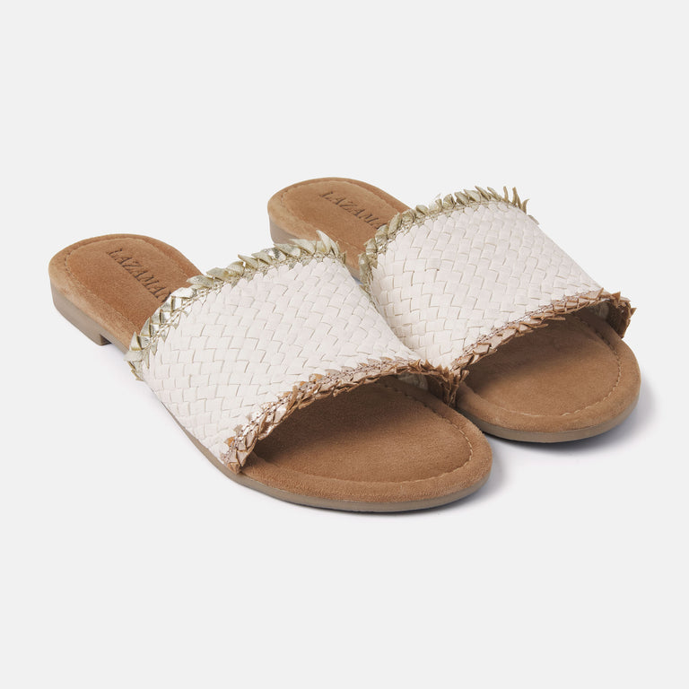 Lazamani Dames Slippers 33.486 Off-White | Lazamani