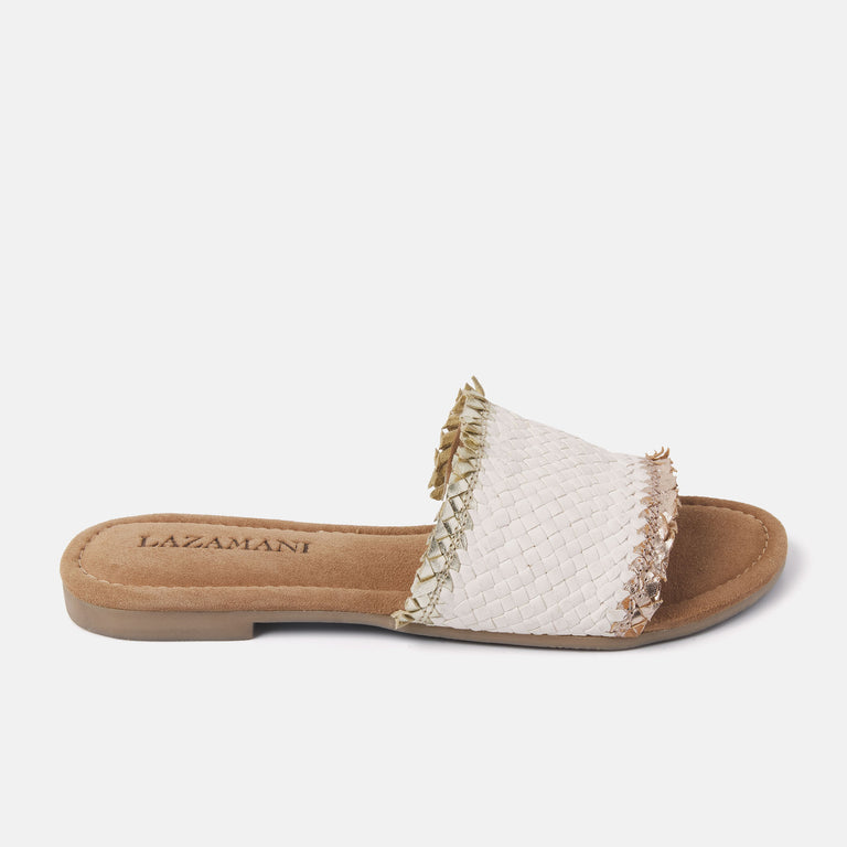 lazamani Dames Slippers 33.486 Off-White | Lazamani