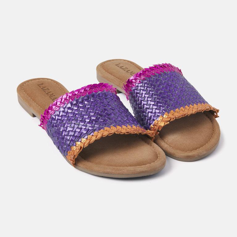 Lazamani Dames Slippers 33.486 Purple | Lazamani