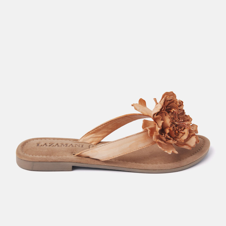 lazamani Dames Slippers 33.517 Camel | Lazamani
