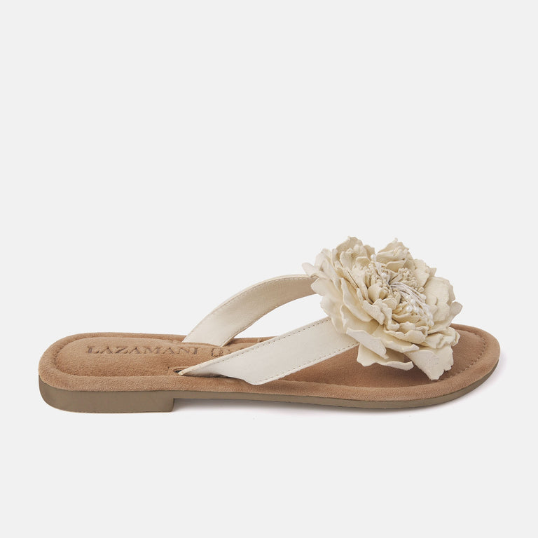 lazamani Dames Slippers 33.517 Off-White | Lazamani