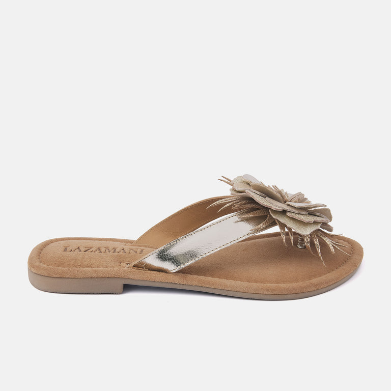 lazamani Dames Slippers 33.518 Gold | Lazamani