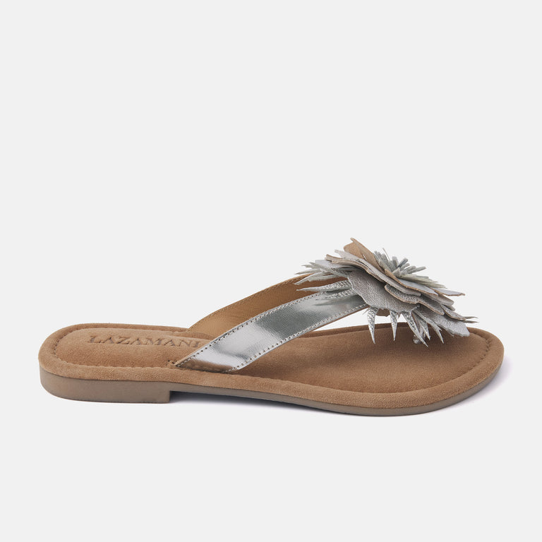 lazamani Dames Slippers 33.518 Silver | Lazamani