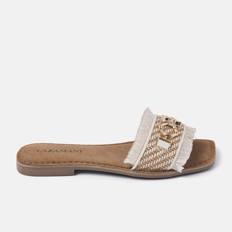 lazamani Dames Slippers 75.362 Beige | Lazamani