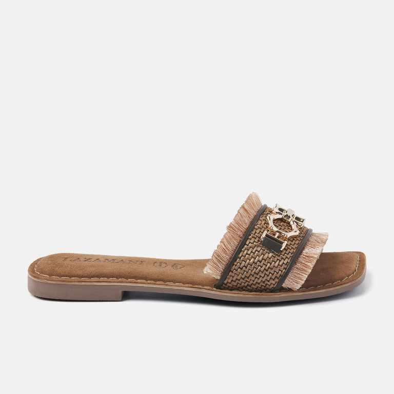 lazamani Dames Slippers 75.362 Brown | Lazamani