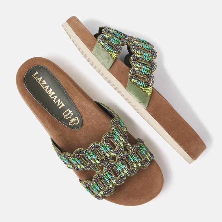 Lazamani Dames Slippers 75.391 Olive | Lazamani