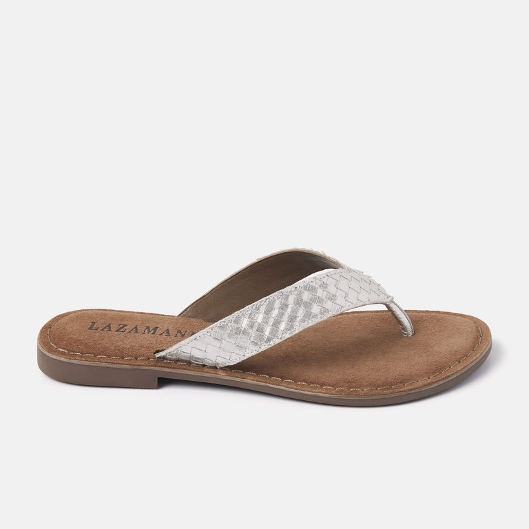 lazamani Dames Slippers 75.806 Silver | Lazamani