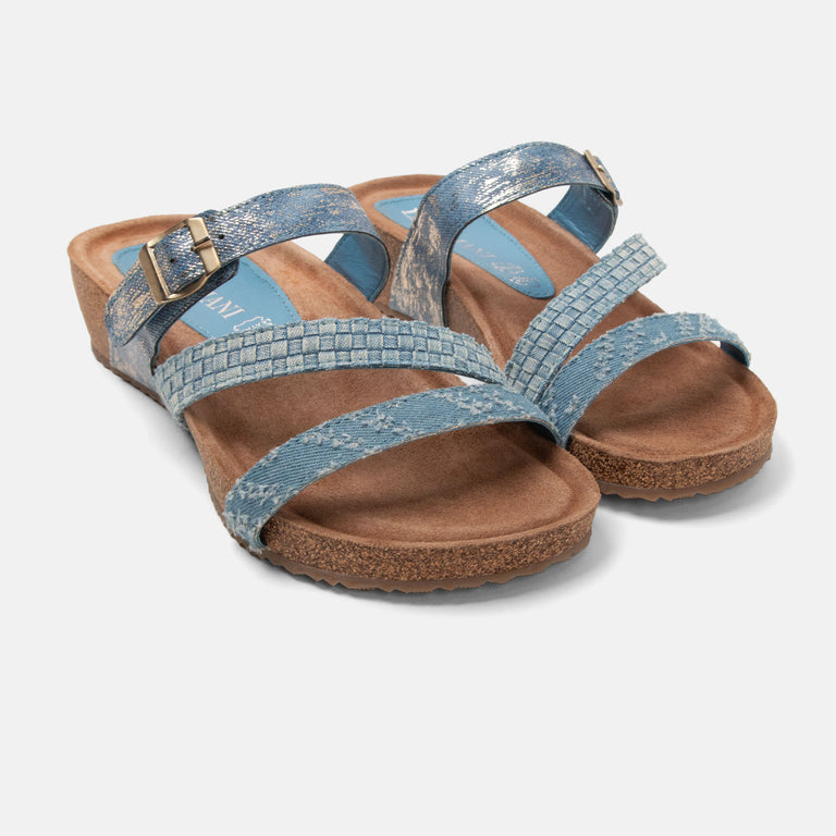 Lazamani Lazamani Diega Dames Slippers Blauw | LA75005denim