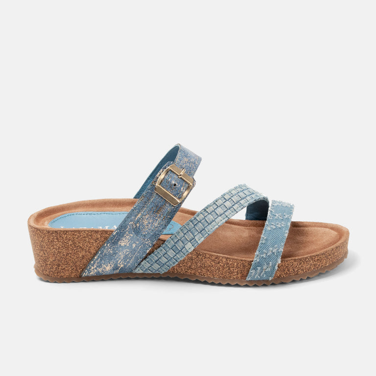 lazamani Lazamani Diega Dames Slippers Blauw | LA75005denim