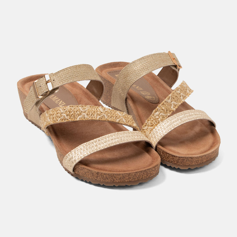 Lazamani Lazamani Diega Dames Slippers Goud | LA75005gold