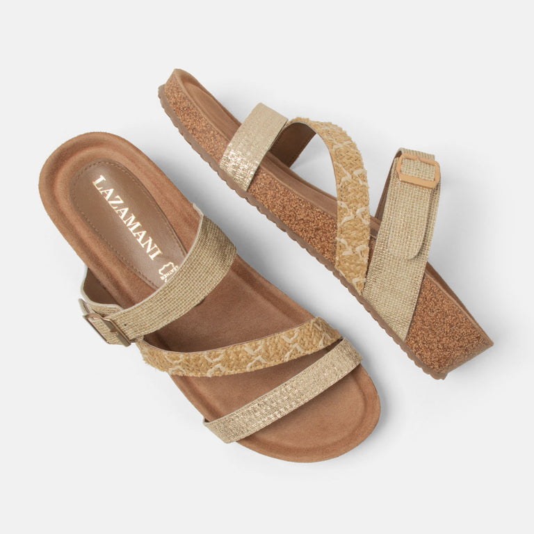 Lazamani Lazamani Diega Dames Slippers Goud | LA75005gold