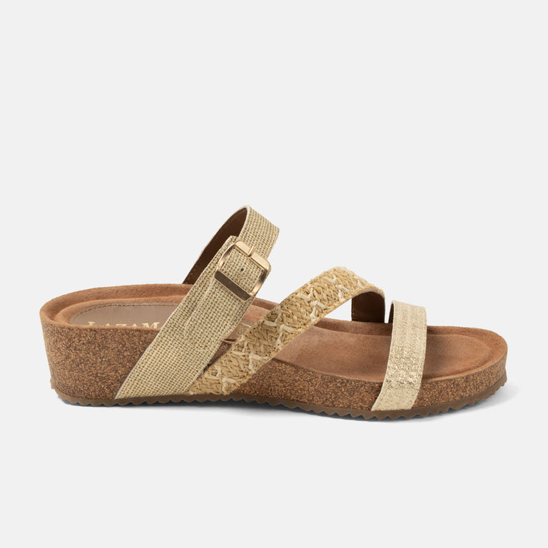 lazamani Lazamani Diega Dames Slippers Goud | LA75005gold