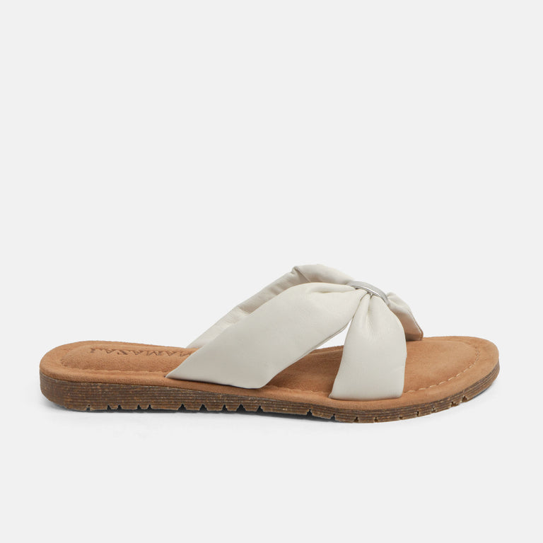 lazamani Lazamani Edita Dames Slippers Wit | LA33766white