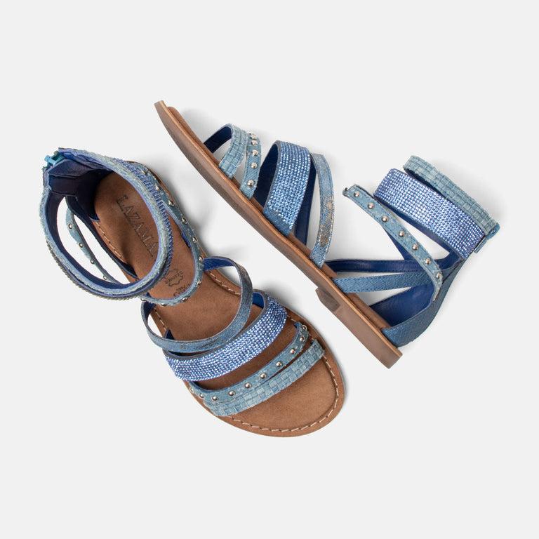 Lazamani Lazamani Elina Dames Sandalen Blauw | LA75031denim