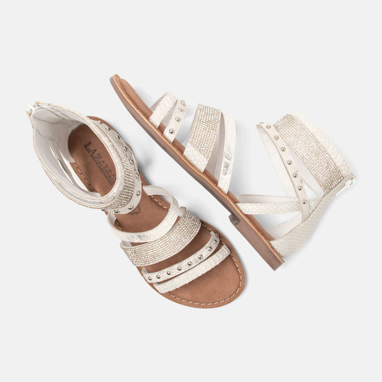 Lazamani Lazamani Elina Dames Sandalen Wit | LA75031white