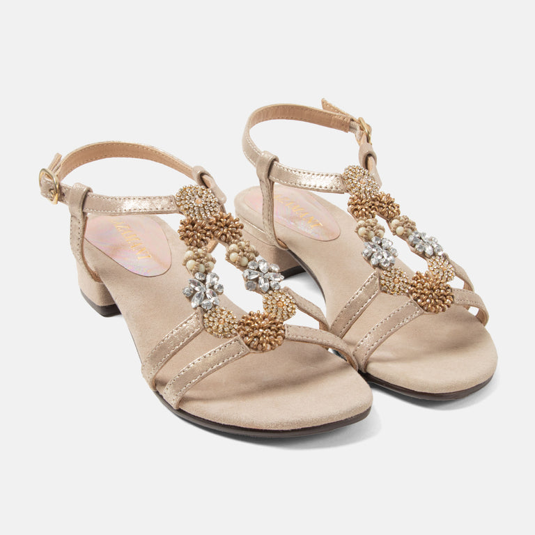 Lazamani Lazamani Estralla Dames Sandalen Taupe | LA85703biscuit