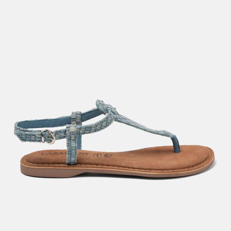 lazamani Lazamani Eva Dames Sandalen Blauw | LA75616denim