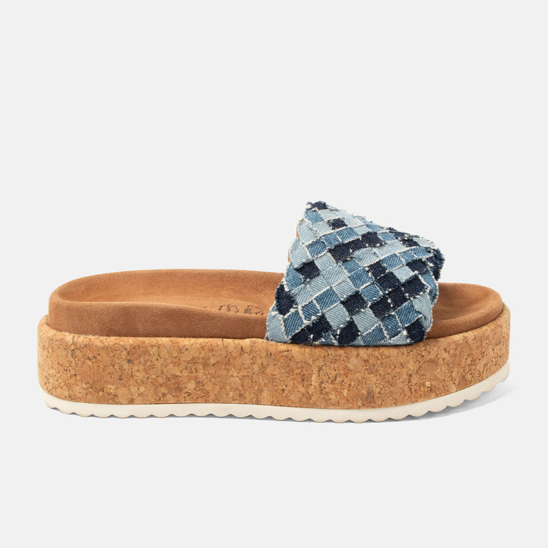 lazamani Lazamani Fe Dames Slippers Blauw | LA33769denim