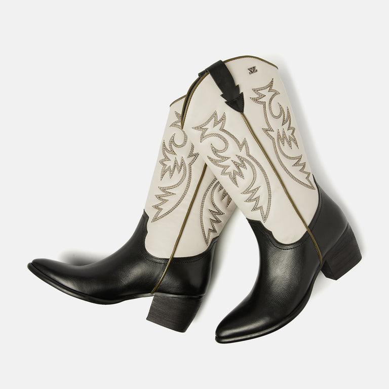 Lazamani Lazamani Gisele Dames Cowboylaarzen Wit | LA85639offwhite